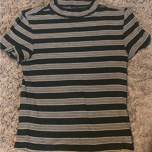 American Eagle Stripped T-Shirt| XS| Green